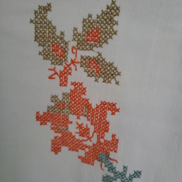 OPEN TO OFFERS Anthropologie Maeve Colette Embroidered Wide Leg Pants Size 26 - Picture 7 of 9